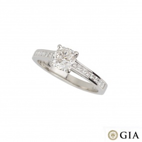 Cushion?Cut Diamond Ring in Platinum 0.74ct G/VS1